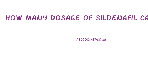 How Many Dosage Of Sildenafil Can You Take