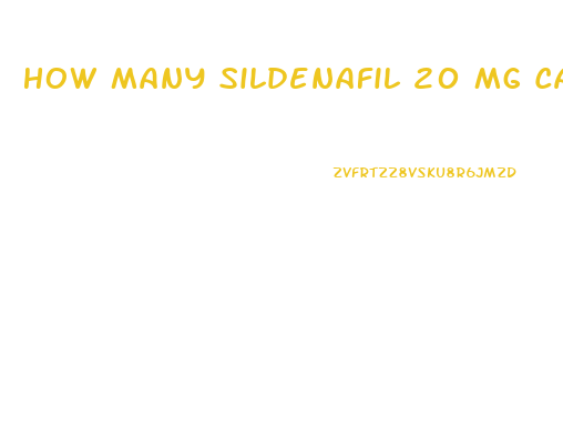 How Many Sildenafil 20 Mg Can You Take At One Time