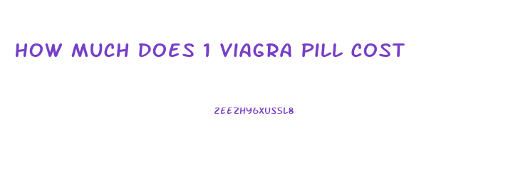 How Much Does 1 Viagra Pill Cost