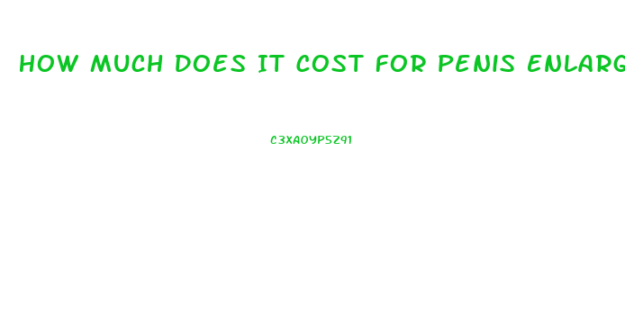 How Much Does It Cost For Penis Enlargement