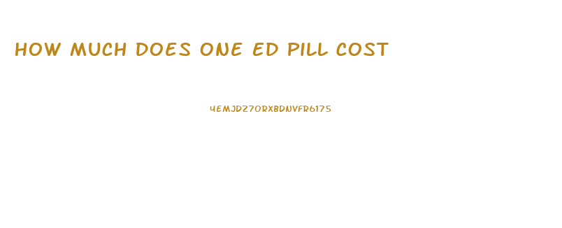 How Much Does One Ed Pill Cost