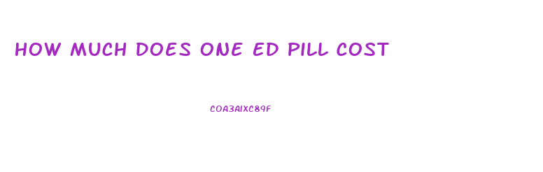 How Much Does One Ed Pill Cost