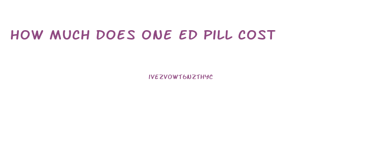 How Much Does One Ed Pill Cost