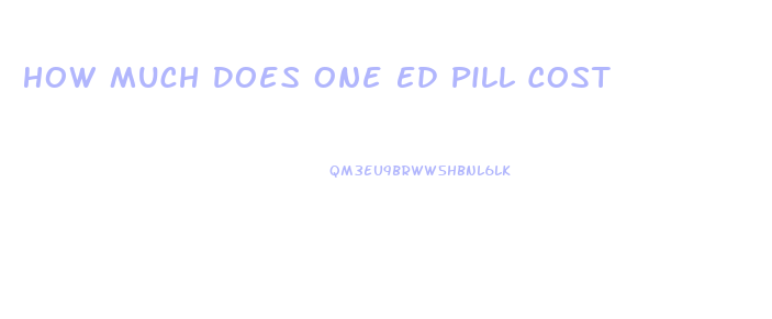 How Much Does One Ed Pill Cost