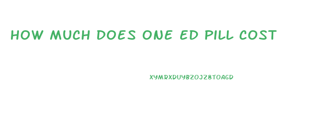 How Much Does One Ed Pill Cost