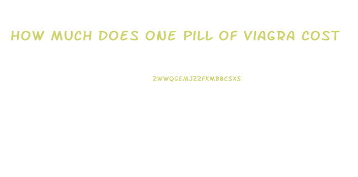 How Much Does One Pill Of Viagra Cost