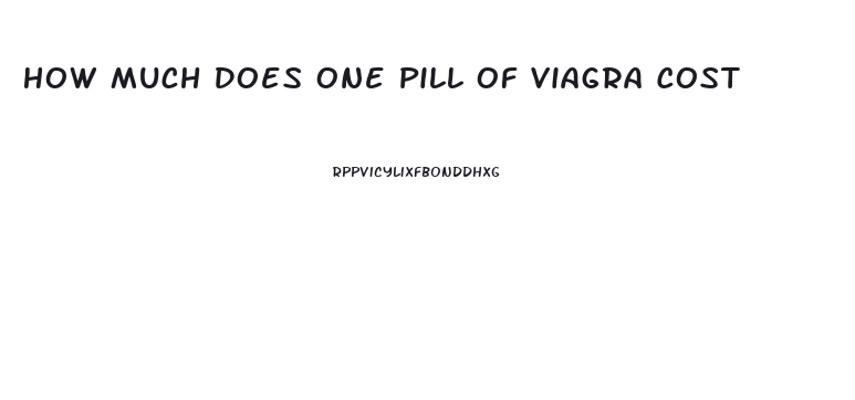 How Much Does One Pill Of Viagra Cost