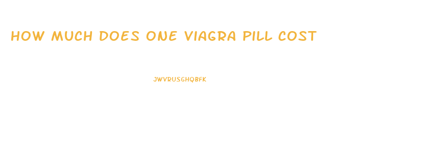 How Much Does One Viagra Pill Cost