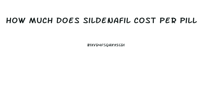 How Much Does Sildenafil Cost Per Pill