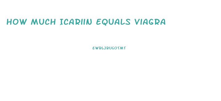 How Much Icariin Equals Viagra