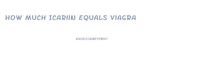 How Much Icariin Equals Viagra