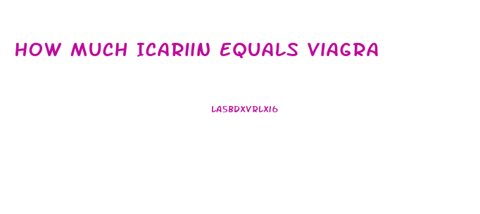 How Much Icariin Equals Viagra