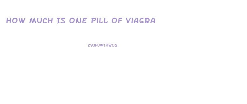 How Much Is One Pill Of Viagra