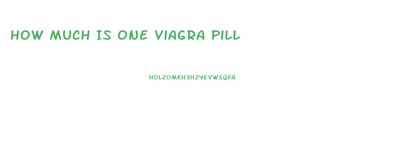 How Much Is One Viagra Pill