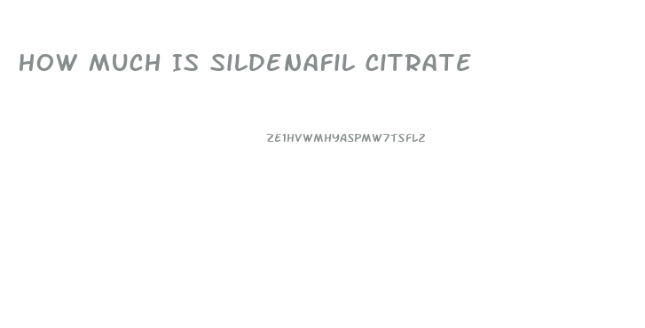 How Much Is Sildenafil Citrate