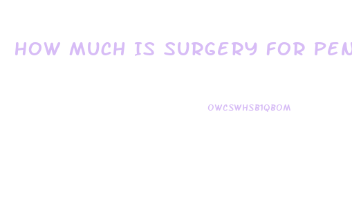 How Much Is Surgery For Penis Growth