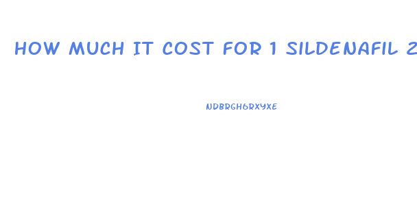How Much It Cost For 1 Sildenafil 20 Mg