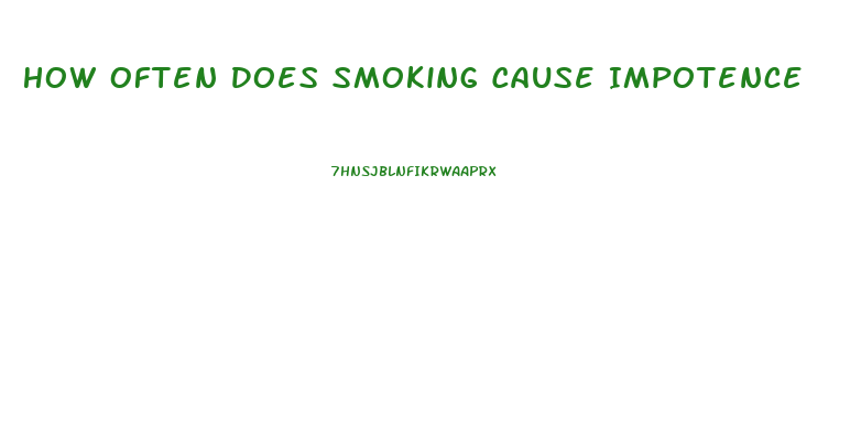 How Often Does Smoking Cause Impotence