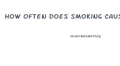 How Often Does Smoking Cause Impotence