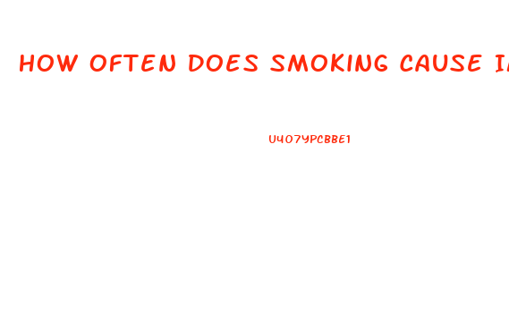 How Often Does Smoking Cause Impotence