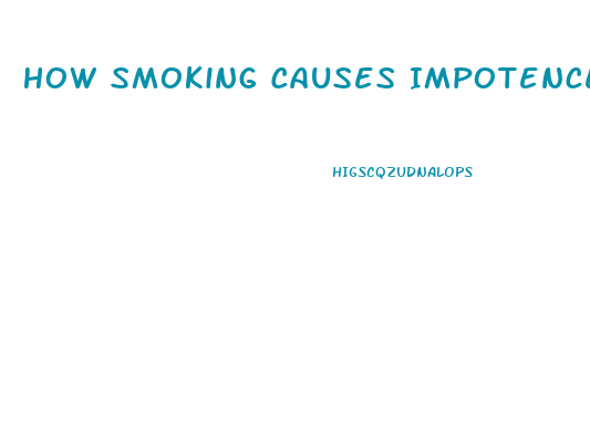 How Smoking Causes Impotence