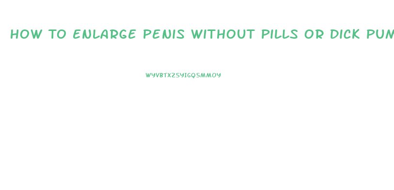How To Enlarge Penis Without Pills Or Dick Pump