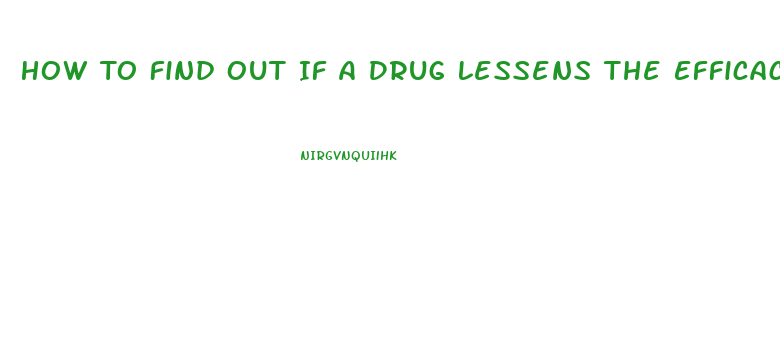 How To Find Out If A Drug Lessens The Efficacy Of Sildenafil