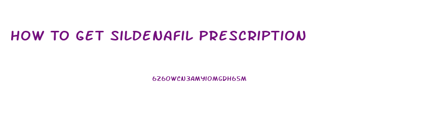 How To Get Sildenafil Prescription