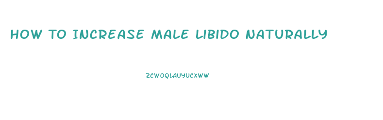 How To Increase Male Libido Naturally