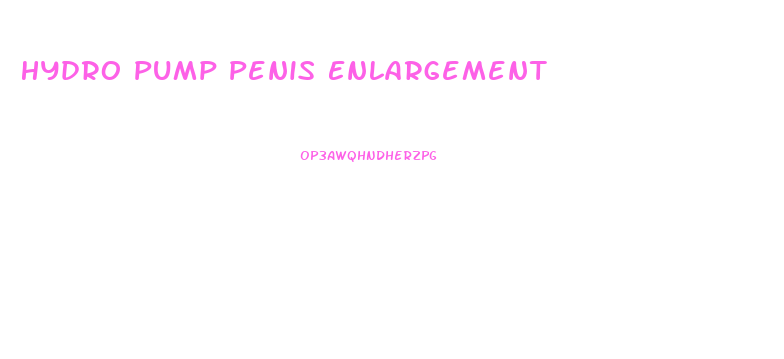 Hydro Pump Penis Enlargement