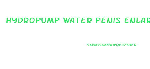 Hydropump Water Penis Enlarger Pum
