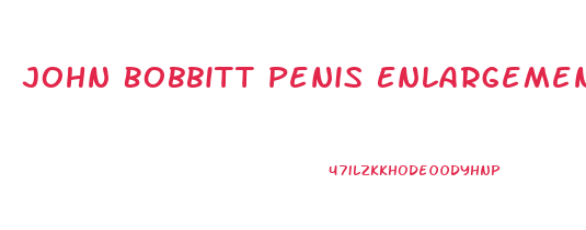 John Bobbitt Penis Enlargement Photo