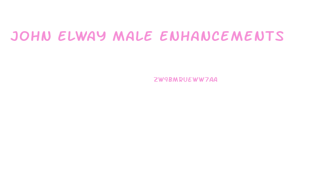 John Elway Male Enhancements