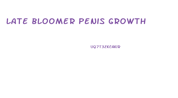 Late Bloomer Penis Growth