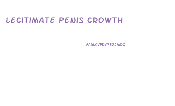 Legitimate Penis Growth