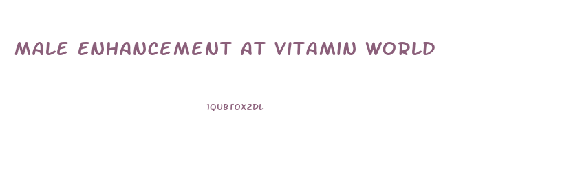 Male Enhancement At Vitamin World