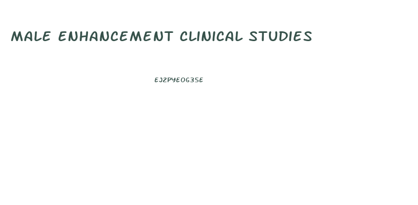 Male Enhancement Clinical Studies