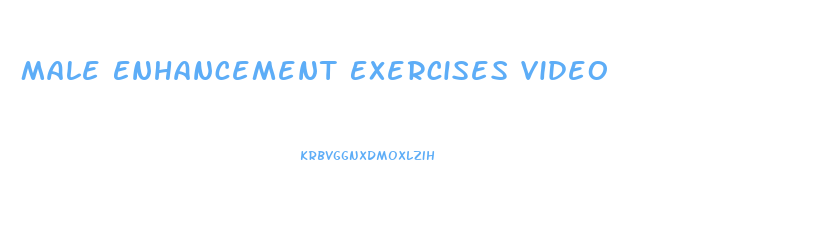 Male Enhancement Exercises Video