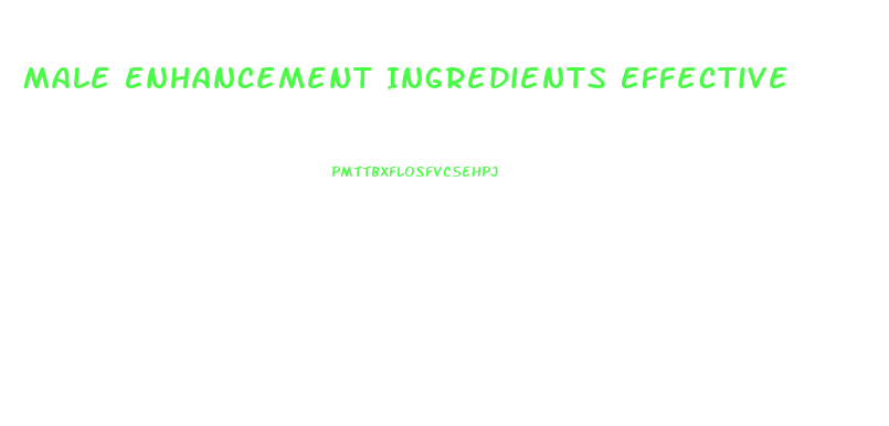 Male Enhancement Ingredients Effective