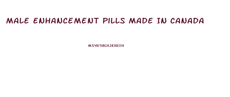Male Enhancement Pills Made In Canada