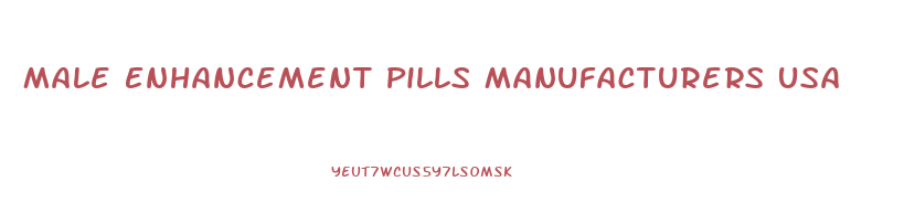 Male Enhancement Pills Manufacturers Usa