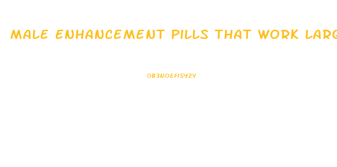 Male Enhancement Pills That Work Larger Penis