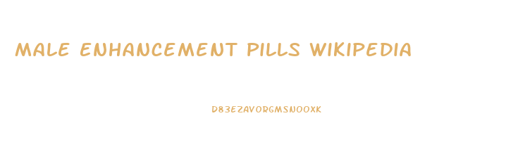 Male Enhancement Pills Wikipedia