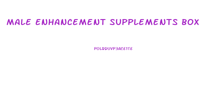 Male Enhancement Supplements Box