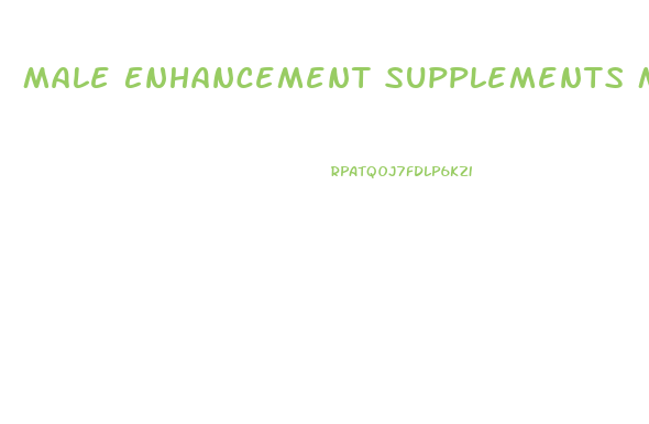 Male Enhancement Supplements Medicaid