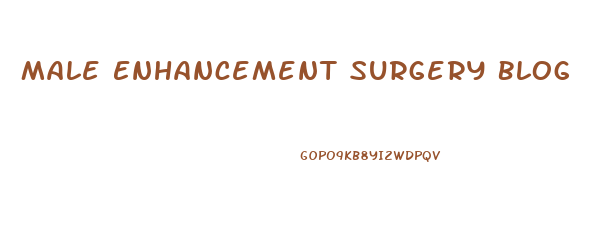 Male Enhancement Surgery Blog