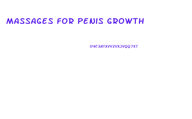 Massages For Penis Growth