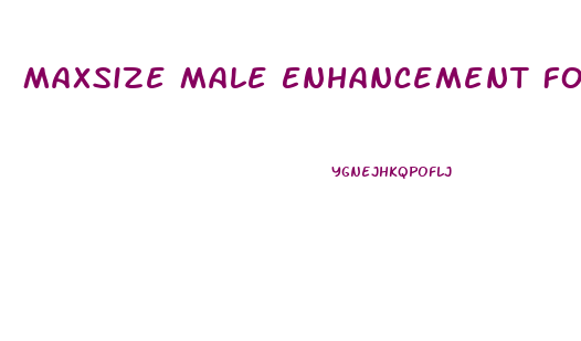 Maxsize Male Enhancement Formula Cream Side Effects