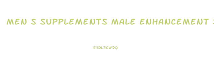 Men S Supplements Male Enhancement Supplements