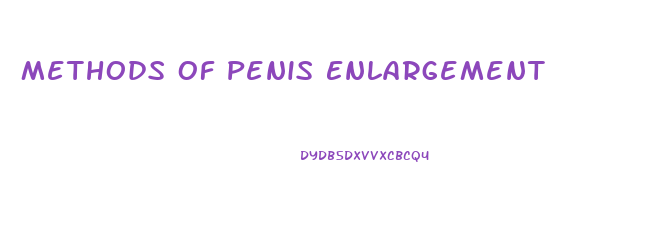 Methods Of Penis Enlargement
